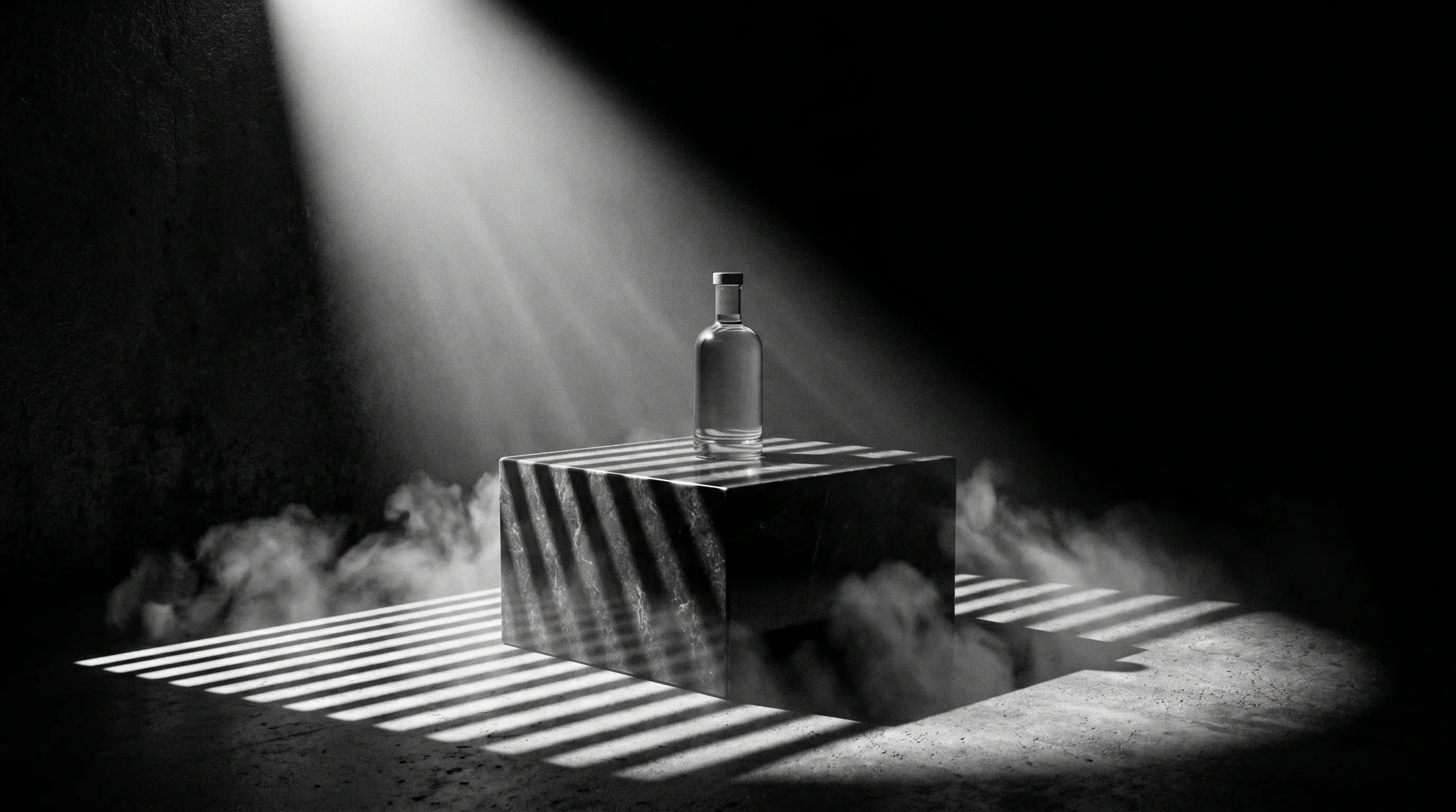 A brand product under a spotlight